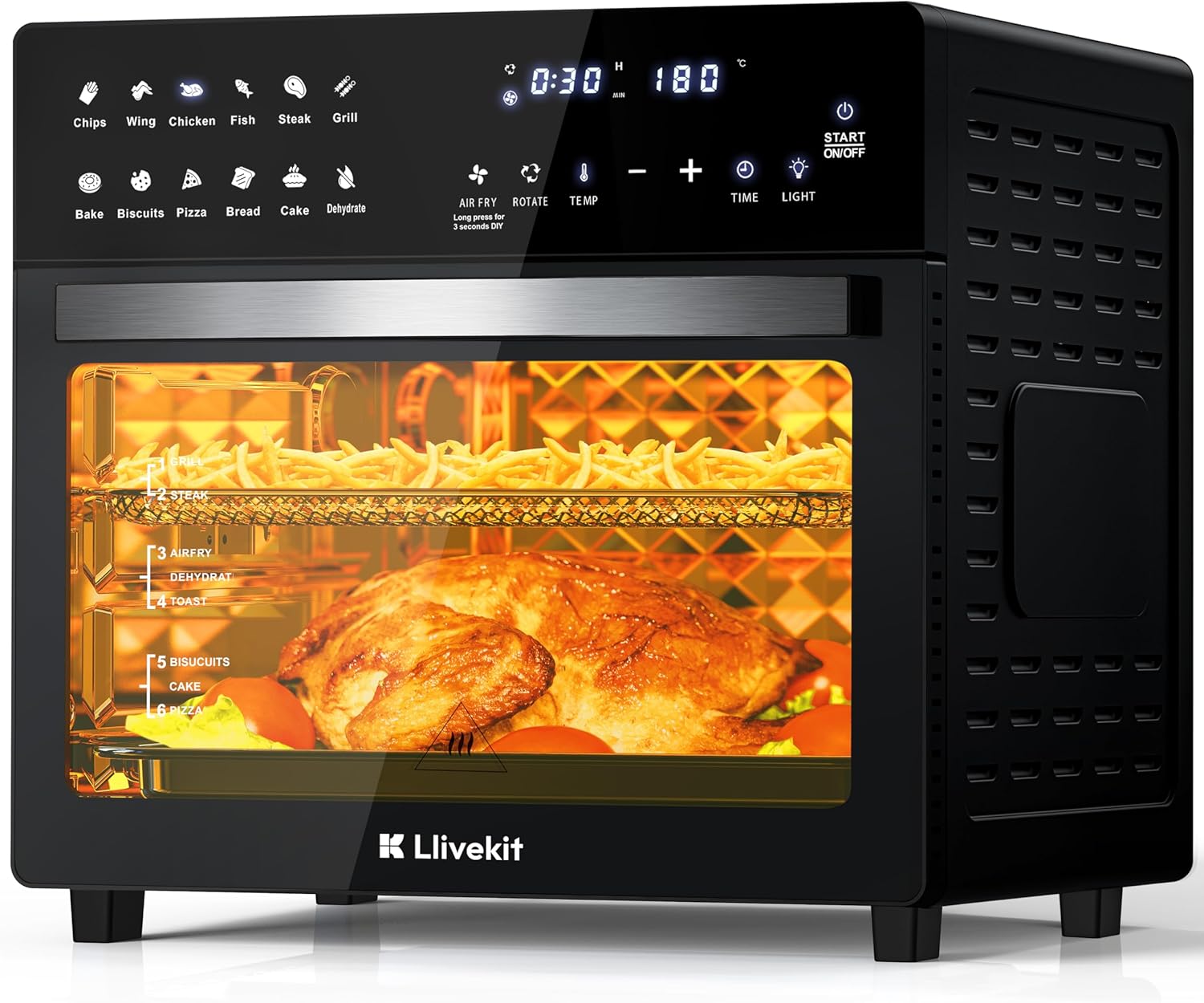 All In One,  XXXL 26L Air Fryer Oven, 1700W - Medaid International