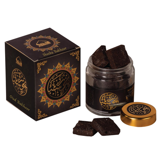 Bakhoor Sheeba, Yemeni Bakhoor by Dukhni | Arabic Oudh Incense | 40 gram jar | Handmade with Traditional Recipe |Uplifting Woody Blend |for Prayer Time |to Relax & Meditate | Eid Ramadan Gift - Medaid International