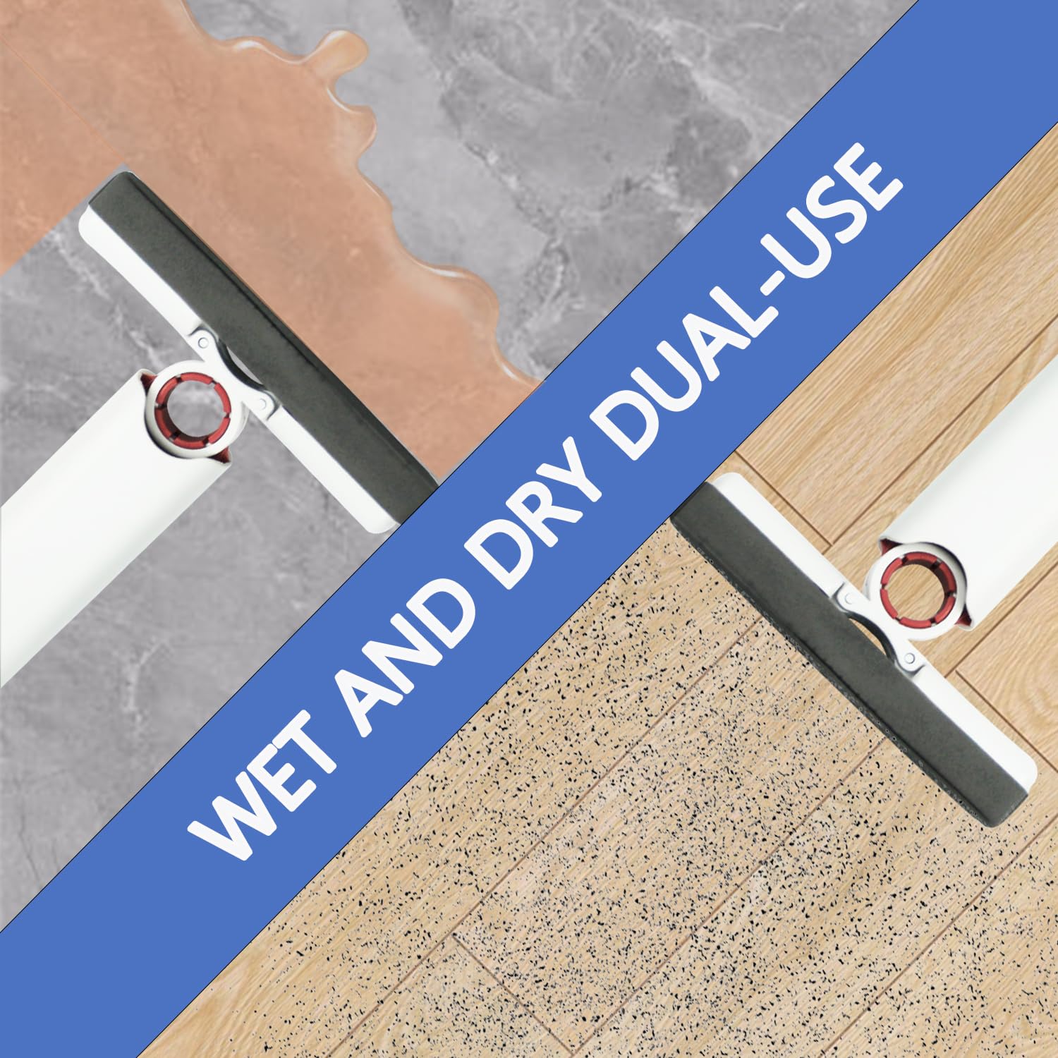 Protable Mini Mop Sponge Mop - Self Squeeze Mini Mop Small Mop Suitable for Kitchen, Bathroom, Living Room, Dorm, Car and Glass (1 Sponge Head + 1 Squeeze Handle) - Medaid International