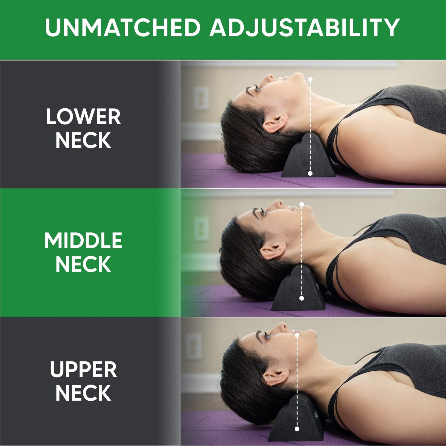 Lumia Wellness Cervical Orthotic Traction Block, Firm, Spinal & Neck Alignment, Cervical Traction Device & Neck Stretcher - Medaid International