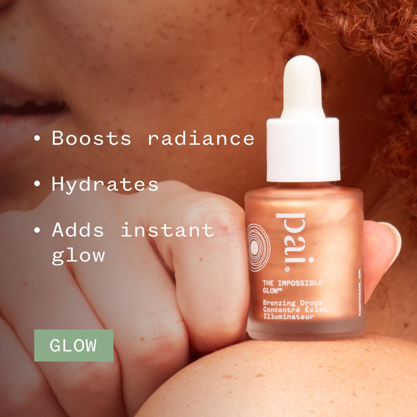 Pai Skincare - The Impossible Glow Organic Hyaluronic Acid + Sea Kelp Glow Drops | Natural, Vegan, Sensitive Skincare (Bronze, 0.34 fl oz | 10 ml) - Medaid International