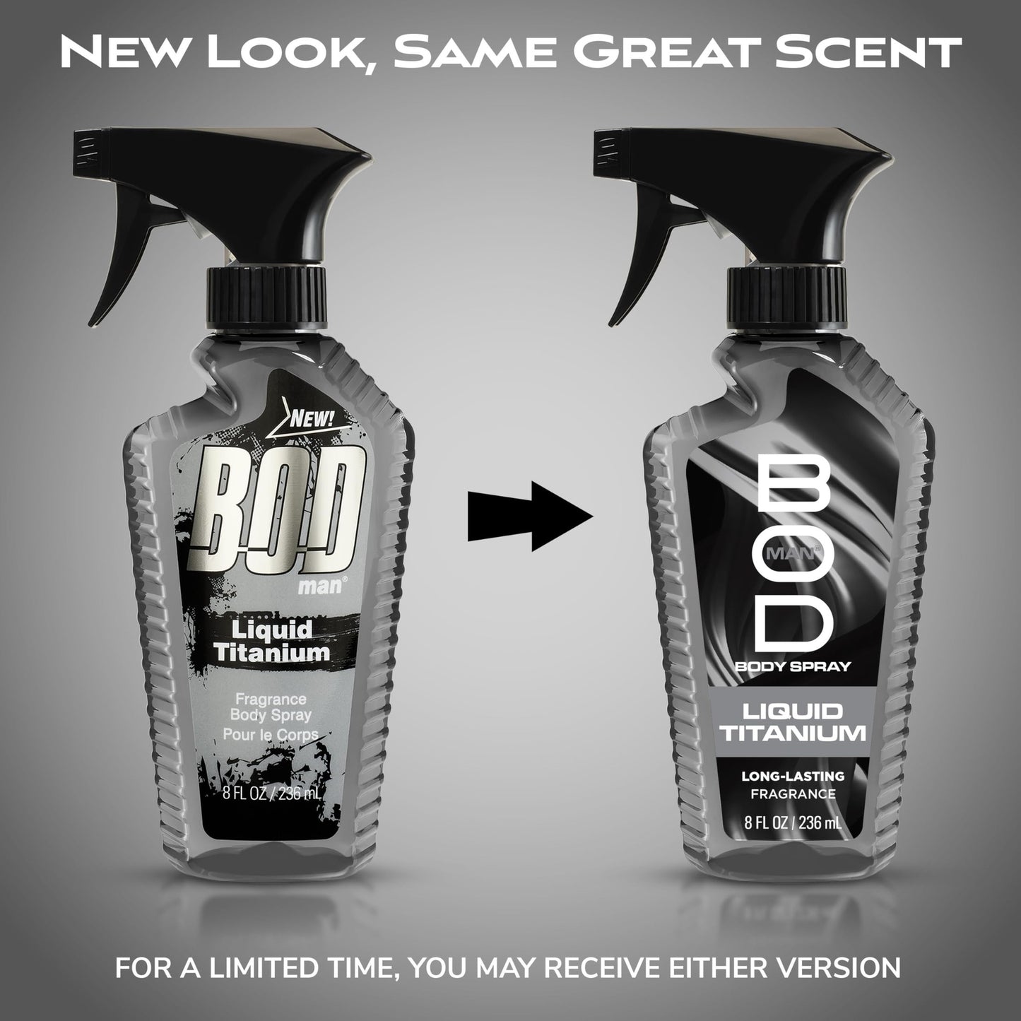 BOD man Liquid Titanium Fragrance Body Spray for Men 8 oz - Medaid International