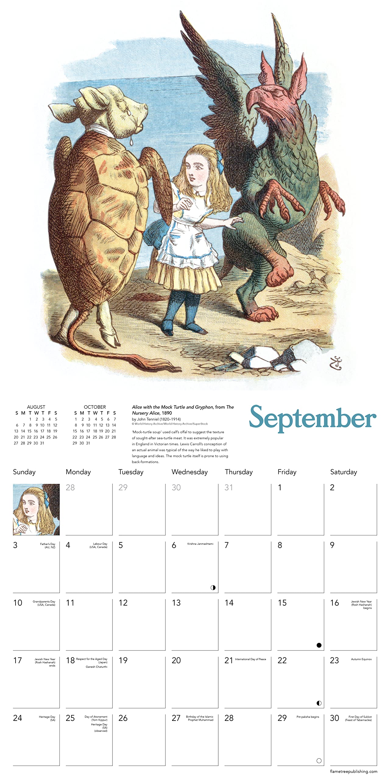Alice in Wonderland Wall Calendar 2023 (Art Calendar) - Medaid International
