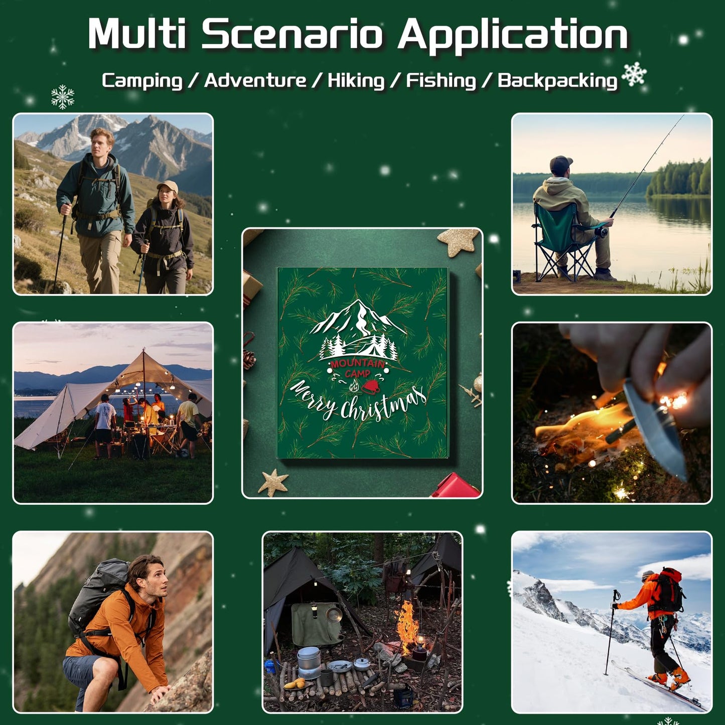 Survival Kit Advent Calendar - 24 Days Christmas Countdown Calendar Emergency Survival Gears Gift for Men Teen Adult, 2025 Xmas Cool Gadgets for Outdoor Camping Fishing Hunting Adventure - Medaid International