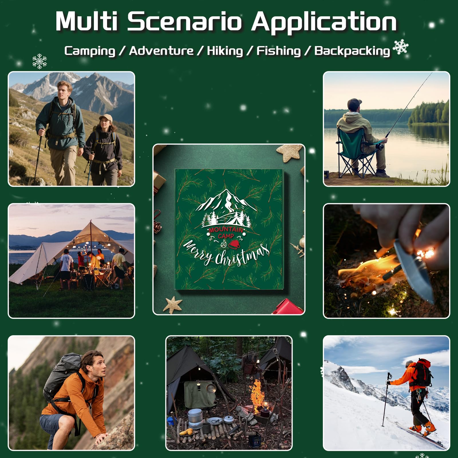 Survival Kit Advent Calendar - 24 Days Christmas Countdown Calendar Emergency Survival Gears Gift for Men Teen Adult, 2025 Xmas Cool Gadgets for Outdoor Camping Fishing Hunting Adventure - Medaid International