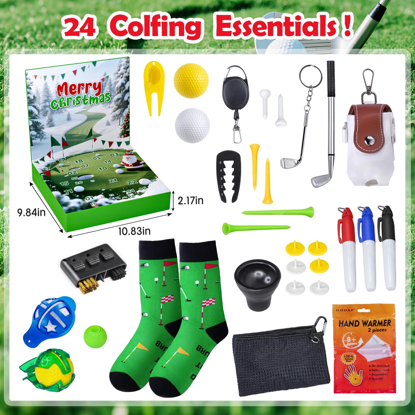 Advent Calendar 2025 Golf Set for Adult Men Boy Golf Sport Accessories and Decorations Christmas Countdown Gifts for Husband Father Dad Boyfriend Women Teen Boys and Girls - Medaid International