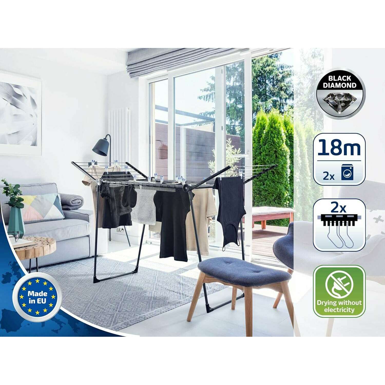 Standing Dryer Pegasus 180 Solid Black - Medaid International