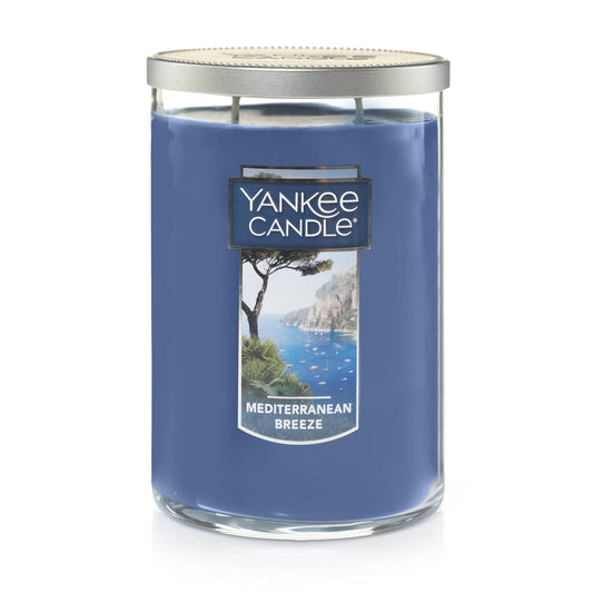 Yankee Candle Mediterranean Breeze Scented, Classic 22oz Large Tumbler 2-Wick Candle, Over 75 Hours of Burn Time - Medaid International