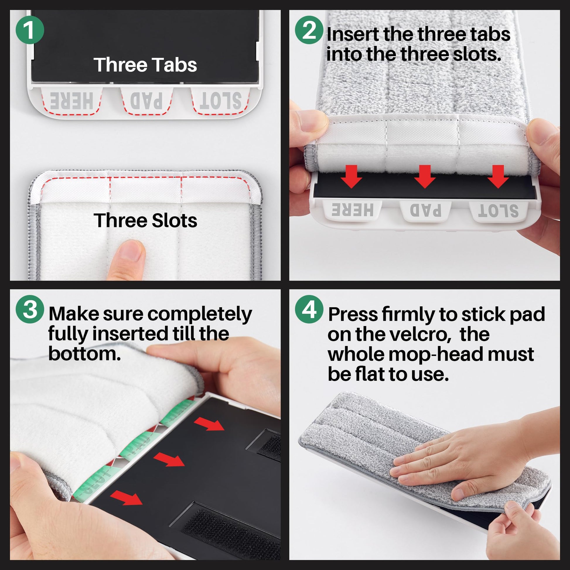 JOYMOOP Mop and Bucket with Wringer Set, Hands Free Flat Floor Mop and Bucket, 60" Mop with 3 Reusable Microfiber Pads, Wet and Dry Use, Floor Cleaning System - Medaid International