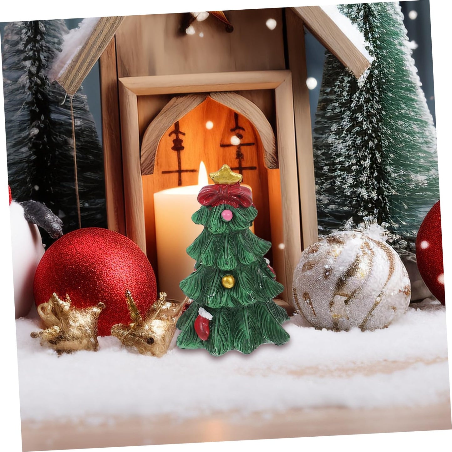 Resin Christmas Ornaments Mini Santa Claus Figurines Gnome Christmas Decor Xmas Accessory Christmas Elements Figure Resin Decor - Medaid International