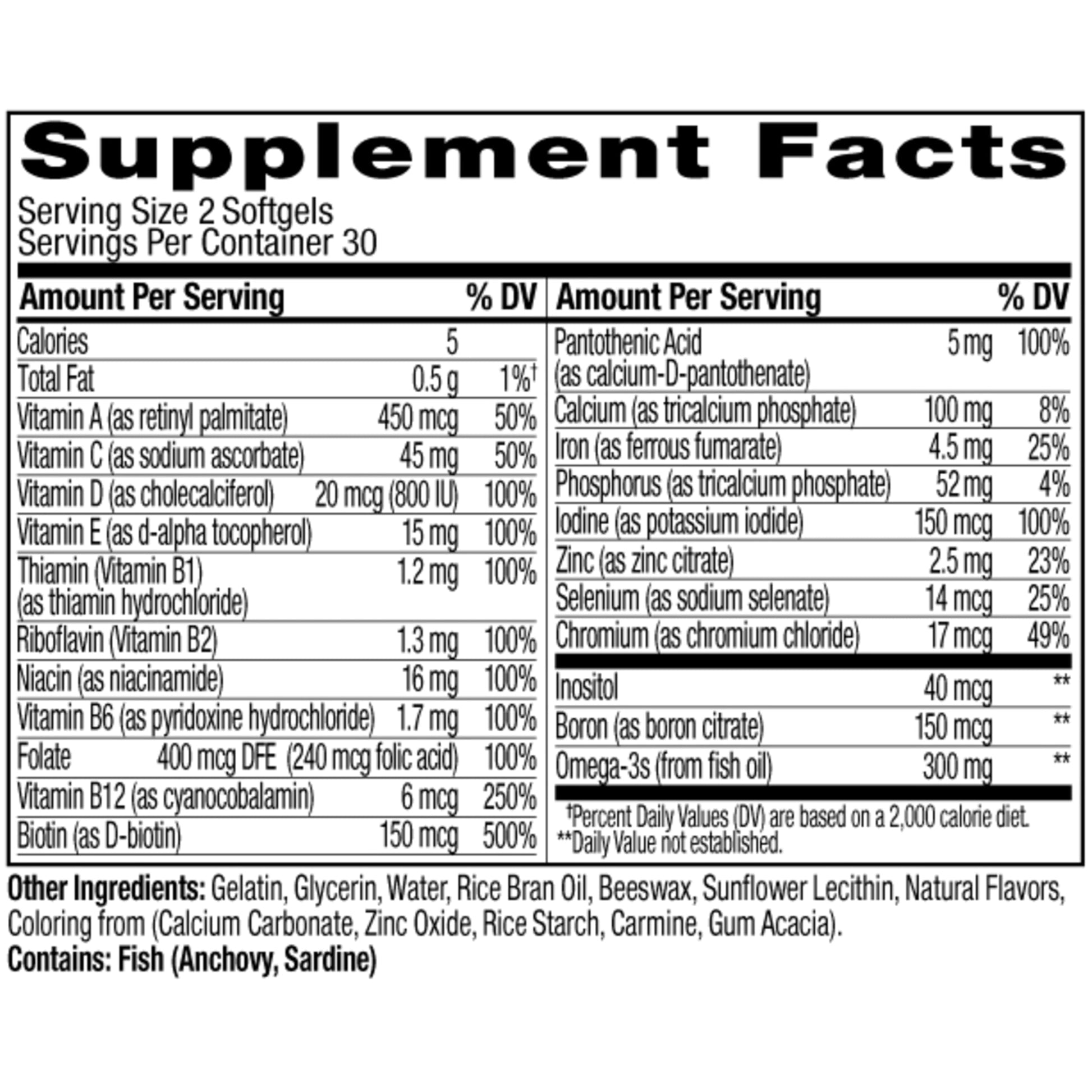 OLLY Ultra Women's Multi Softgels, Overall Health and Immune Support, Omega-3s, Iron, Vitamins A, D, C, E, B12, Daily Multivitamin, 30 Day Supply - 60 Count - Medaid International