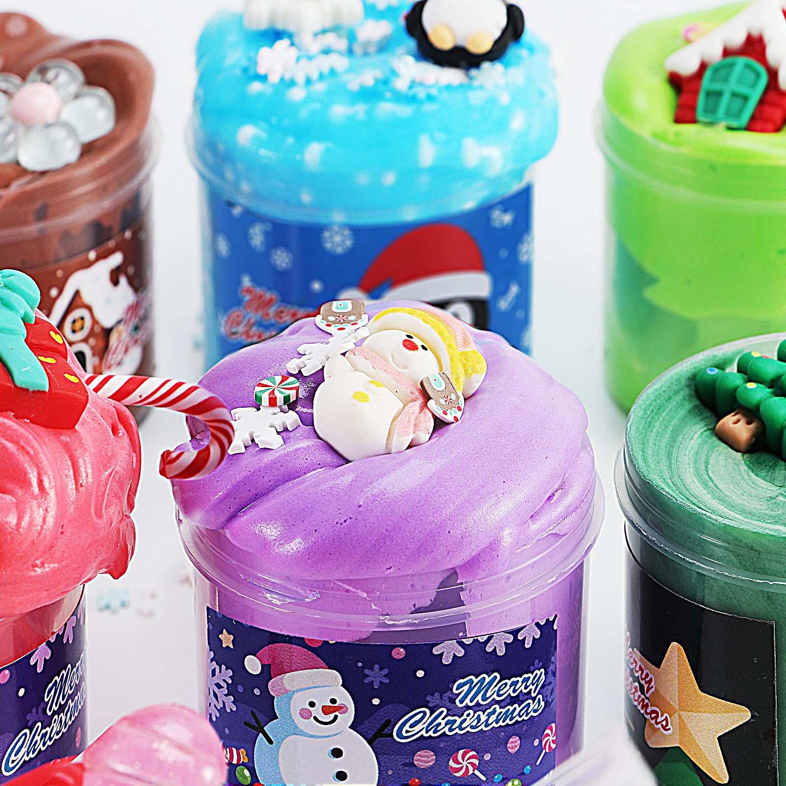 Slime Advent Calendar 2025, Christmas Countdown Calendar 24 Days, DIY Cute Butter Slime Supply Kit 24 Days of Surprises - Xmas Gifts with Charms Party Favors Stocking Stuffers for Kids - Medaid International