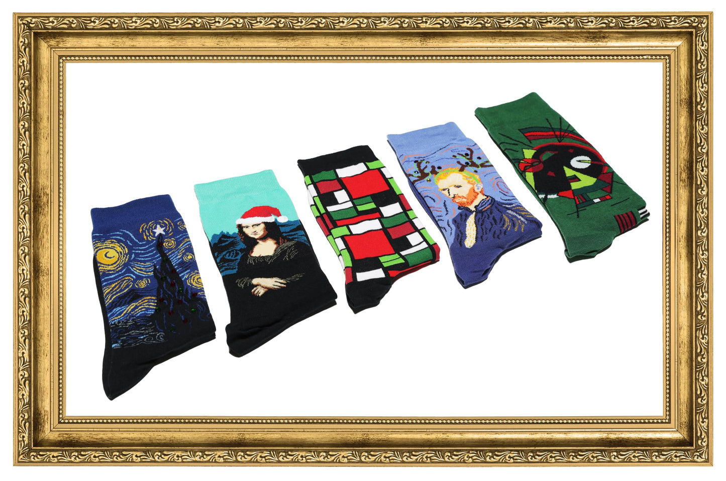 Hot Sox Men's Kandinsky Xmas Crew Sock 1 Pair Pack, Green, Men's Shoe Size: 6-12 - Medaid International