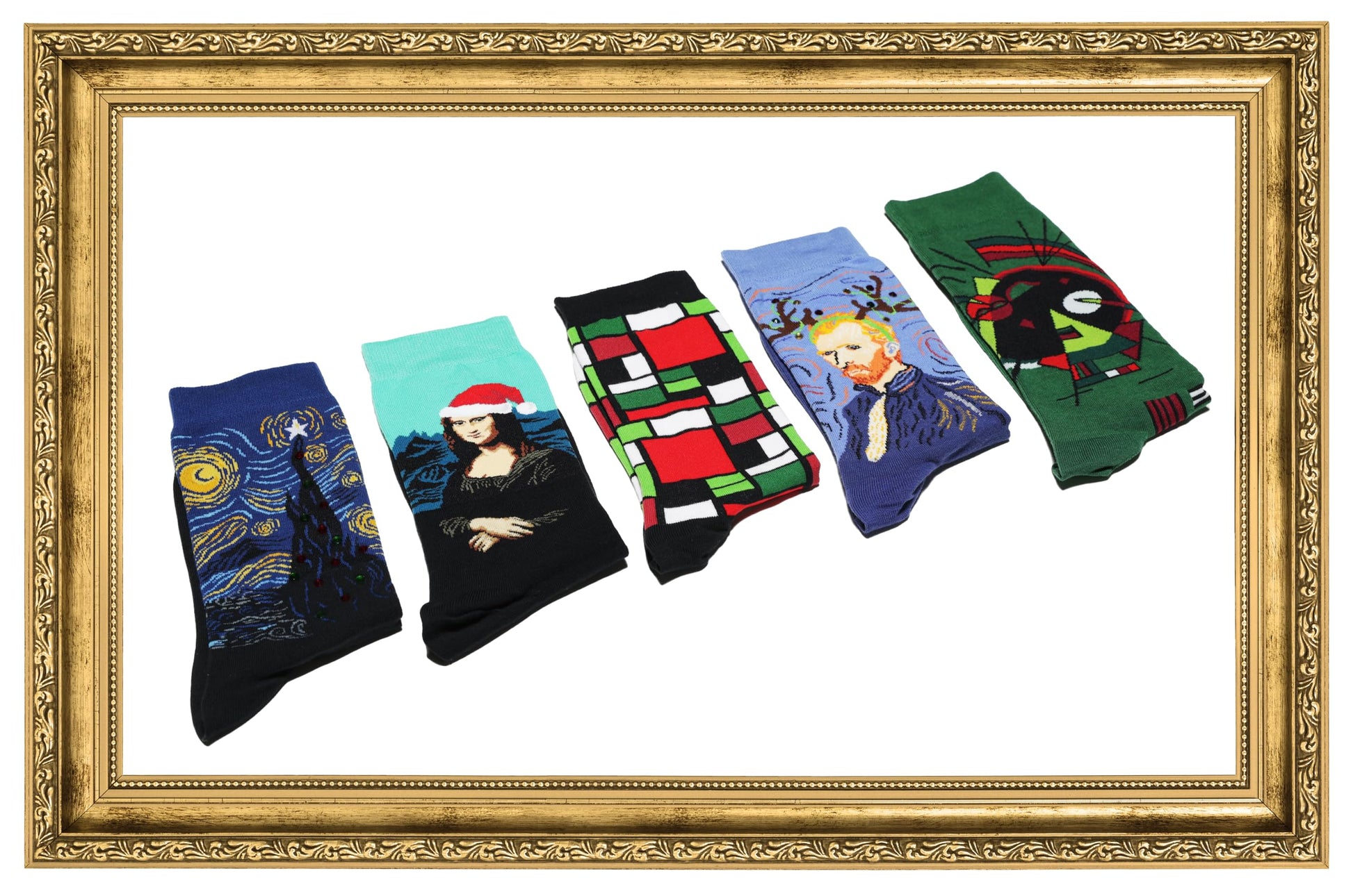 Hot Sox Men's Kandinsky Xmas Crew Sock 1 Pair Pack, Green, Men's Shoe Size: 6-12 - Medaid International