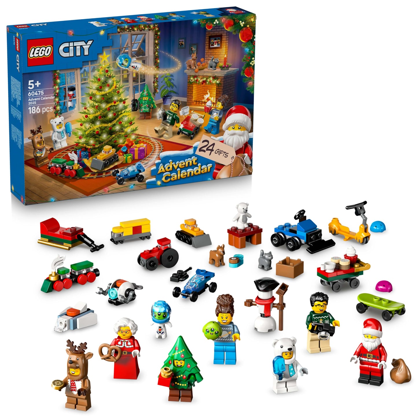 Lego City 60475 LEGO(R) City Advent Calendar 2025 Toy Birthday Present Blocks Educational Boys Girls Children 5 6 7 8 Years Old Mom Dad Christmas - Medaid International