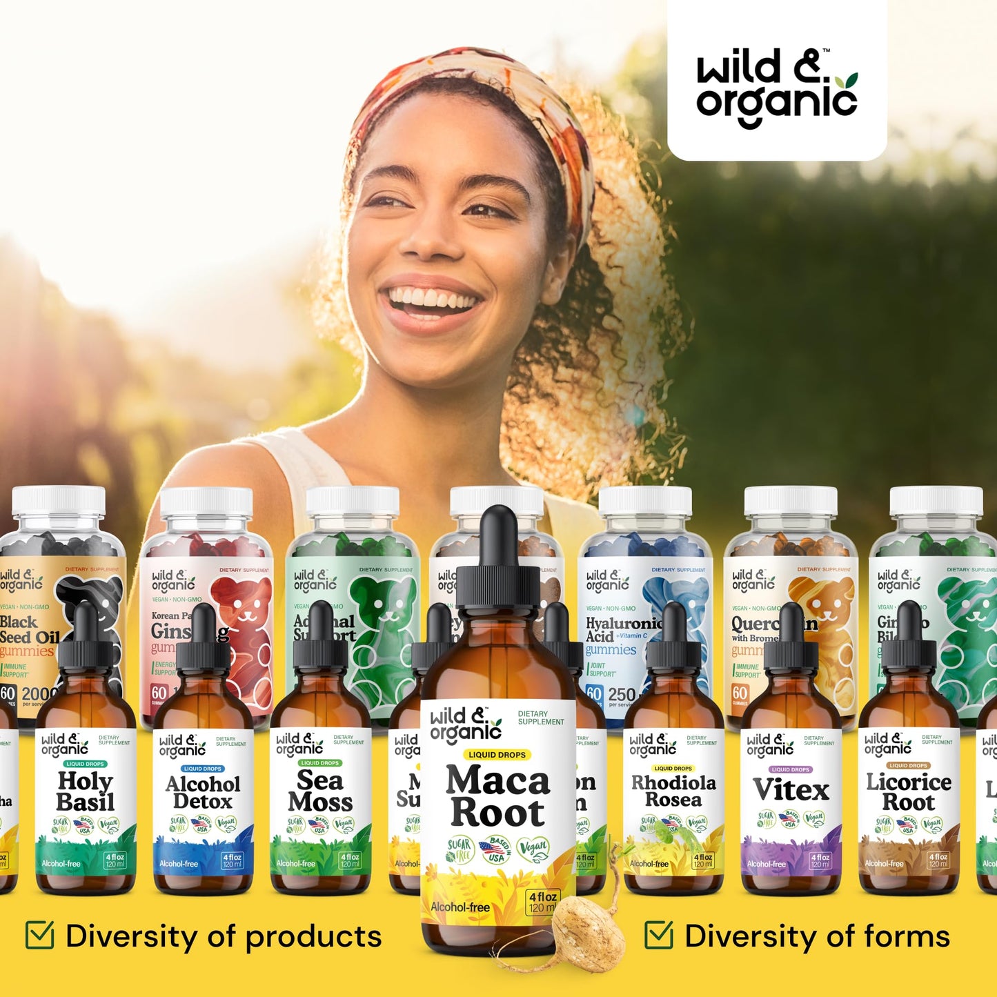 Wild & Organic Maca Root Liquid Drops for Men & Women - Peruvian Maca Tincture for Overall Support - Vegan, Sugar & Alcohol-Free Supplement - 4 fl oz - Medaid International