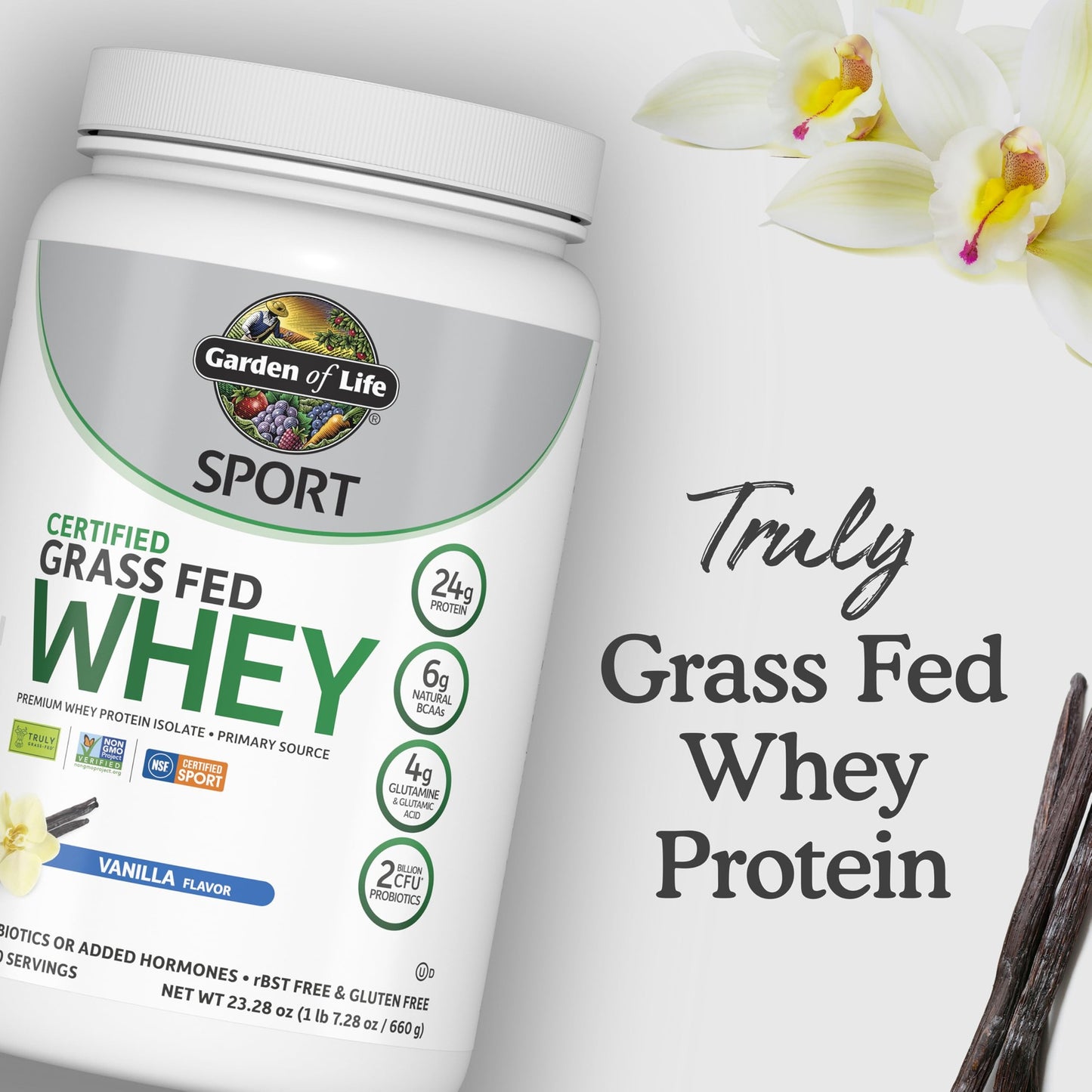 Garden Of Life, Protein Powder Sport Whey Grass Fed Vanilla, 23 Ounce - Medaid International