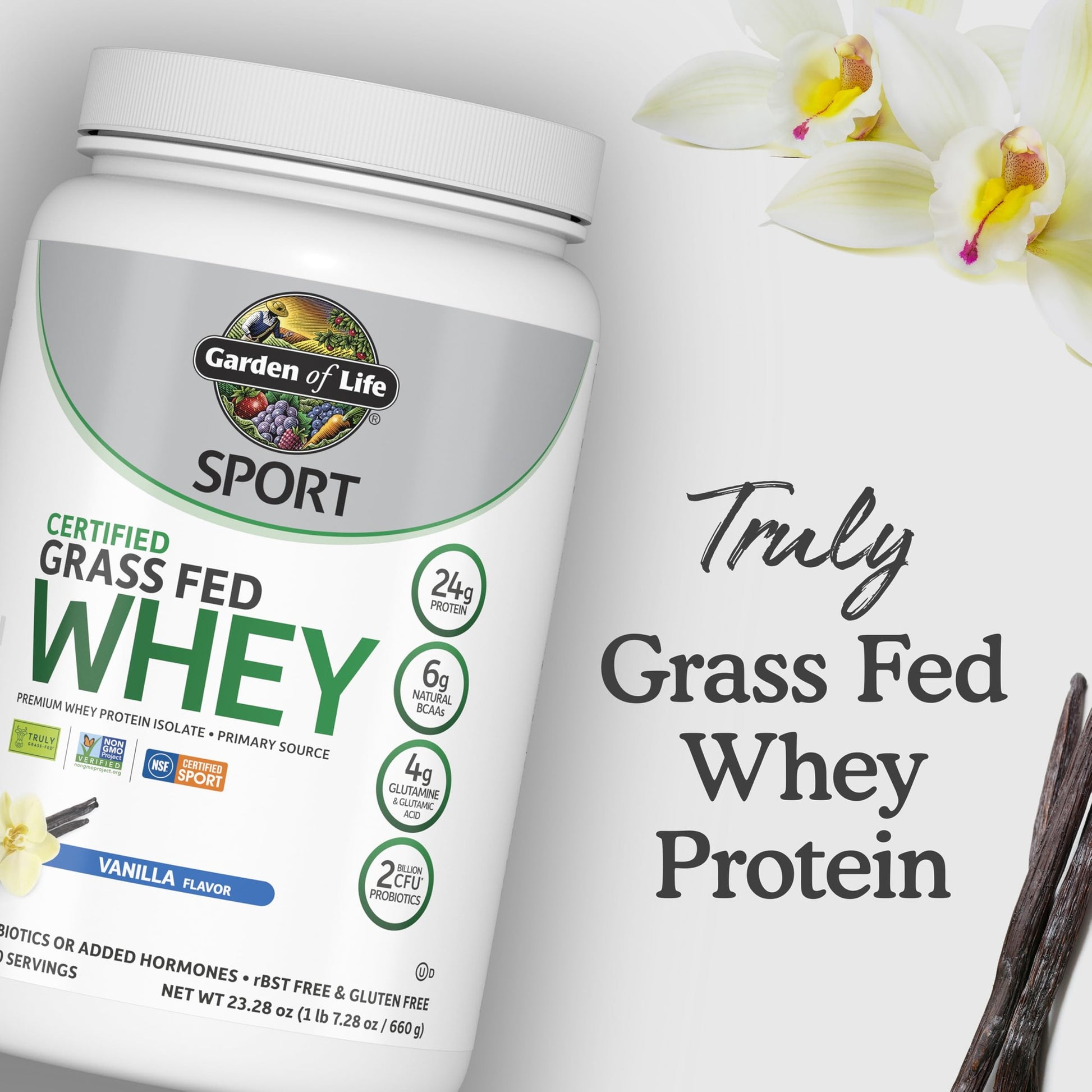 Garden Of Life, Protein Powder Sport Whey Grass Fed Vanilla, 23 Ounce - Medaid International