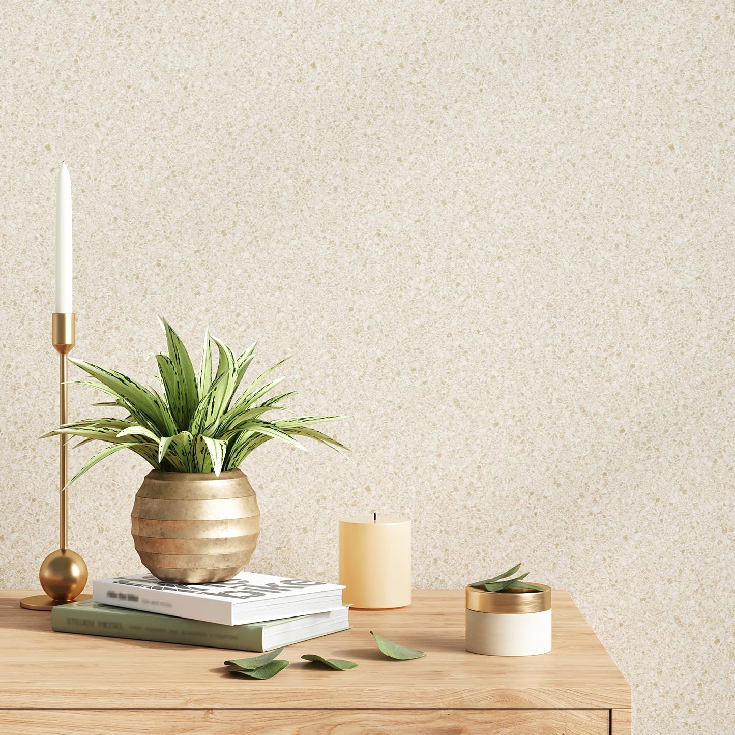 VEELIKE Beige Granite Contact Paper for Countertops Waterproof Peel and Stick Countertops Covers 15.7''x118'' Marble Countertop Wallpaper Peel and Stick Counter Top Vinyl Wrap for Kitchen Bathroom - Medaid International