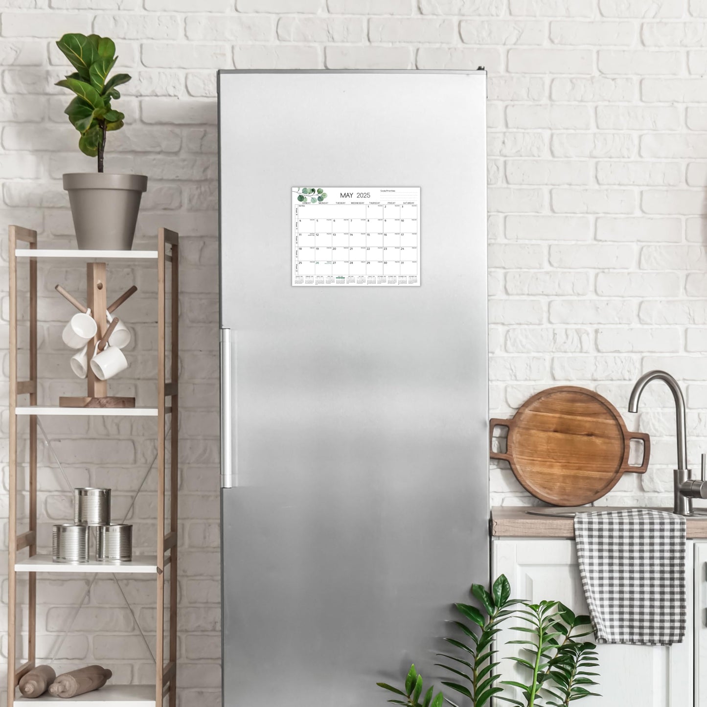 2025-2026 Magnetic Calendar for Refrigerator - Run Now to Dec 2026, 11'' x 8.5'', 2026 Monthly Calendar with Strong Magnets, Thicker Paper, Hard Cardboard, Priorities ＆ Notes, Yearly Overview - Medaid International