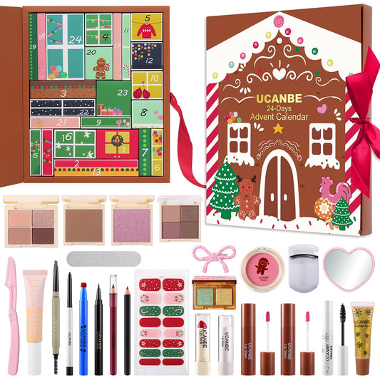 Makeup Advent Calendar 2025, 24 Days Christmas Gift Makeup Sets For Women, UCANBE 2025 Xmas Countdown Calendar Full Makeup Kits Beauty Makeup & Cosmetic For Teens, Girls Gift - Medaid International
