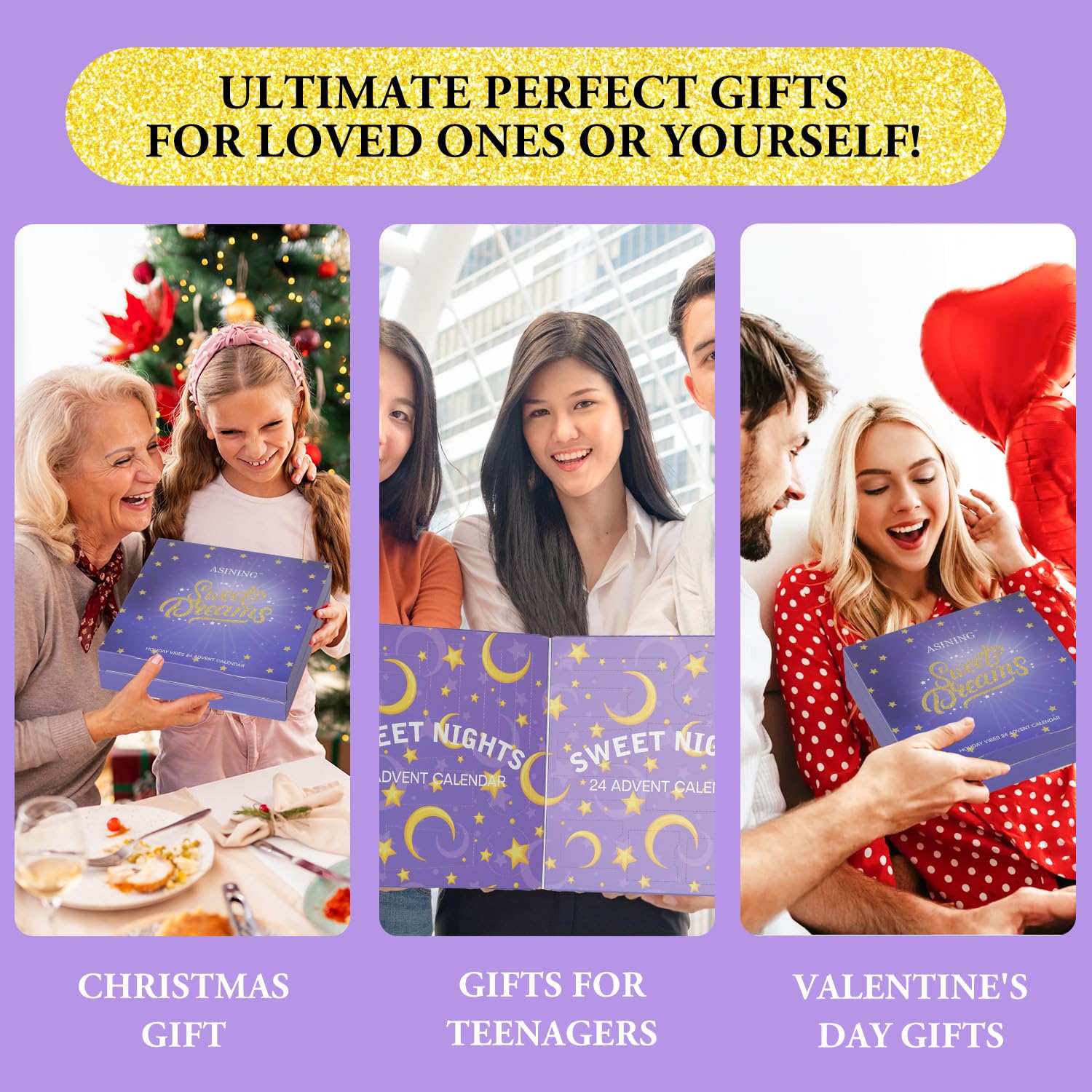 Beauty Advent Calendar 24 Days of Holiday Advent Calendar for Women, Mom, Wife, Her Holiday Gift,Pamper Kit- Unique Lavender Spa Gifts Basket Set Self-Care Spa Set – Body Care Skin Care - Medaid International