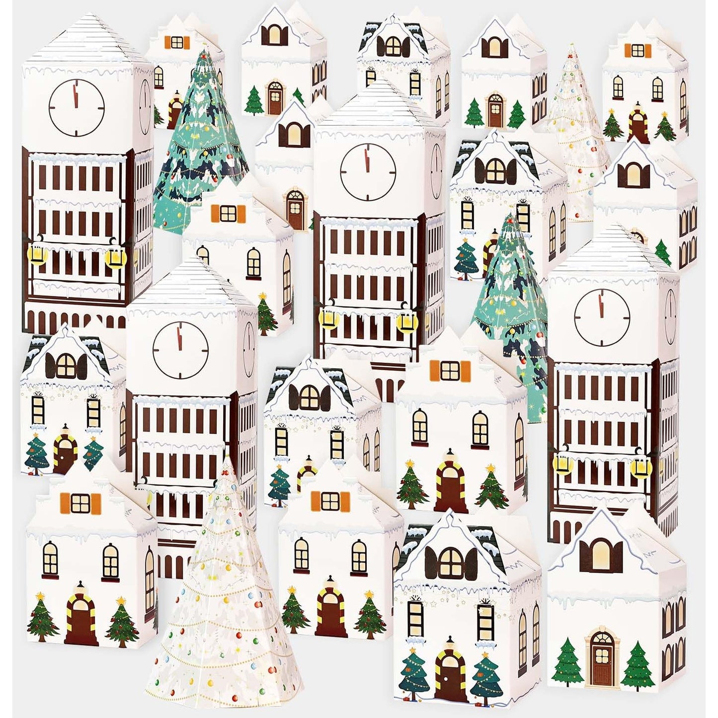 HEIPINIUYE 24 Empty Advent Calendar Boxes to Fill Yourself DIY Empty Christmas Countdown Calendars 2025 Fillable Advent Calendar Box for Boys Girls Adults Xmas White House Calendars Gift Boxes - Medaid International