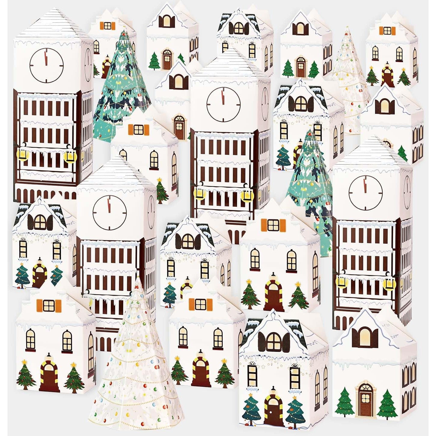 HEIPINIUYE 24 Empty Advent Calendar Boxes to Fill Yourself DIY Empty Christmas Countdown Calendars 2025 Fillable Advent Calendar Box for Boys Girls Adults Xmas White House Calendars Gift Boxes - Medaid International