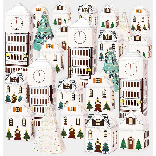 HEIPINIUYE 24 Empty Advent Calendar Boxes to Fill Yourself DIY Empty Christmas Countdown Calendars 2025 Fillable Advent Calendar Box for Boys Girls Adults Xmas White House Calendars Gift Boxes - Medaid International