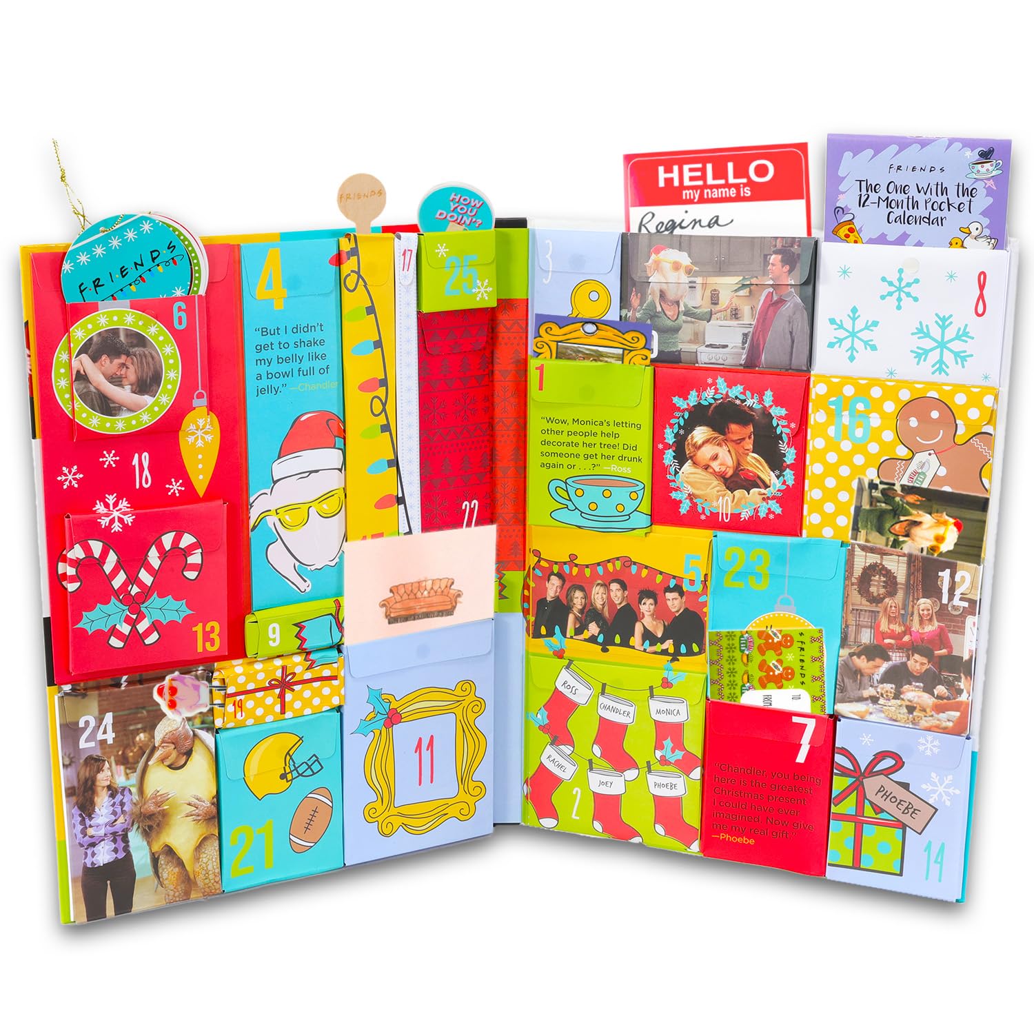 Friends 2025 Advent Calendar Countdown to Christmas - 25 Day Calendar with TV Show Trinkets and Prizes Featuring Monica, Rachel, Joey, More - Medaid International