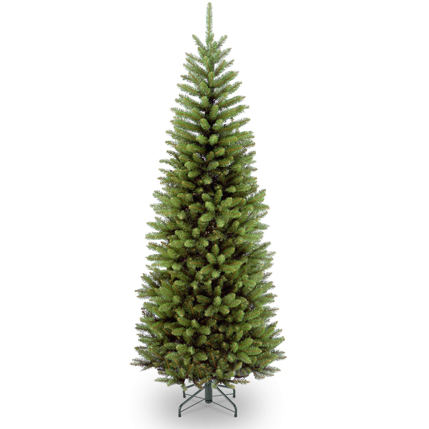 National Tree Company 6 ft Unlit Kingswood Fir Slim Artificial Christmas Tree, 629 Tips, Includes Stand, Green - Medaid International