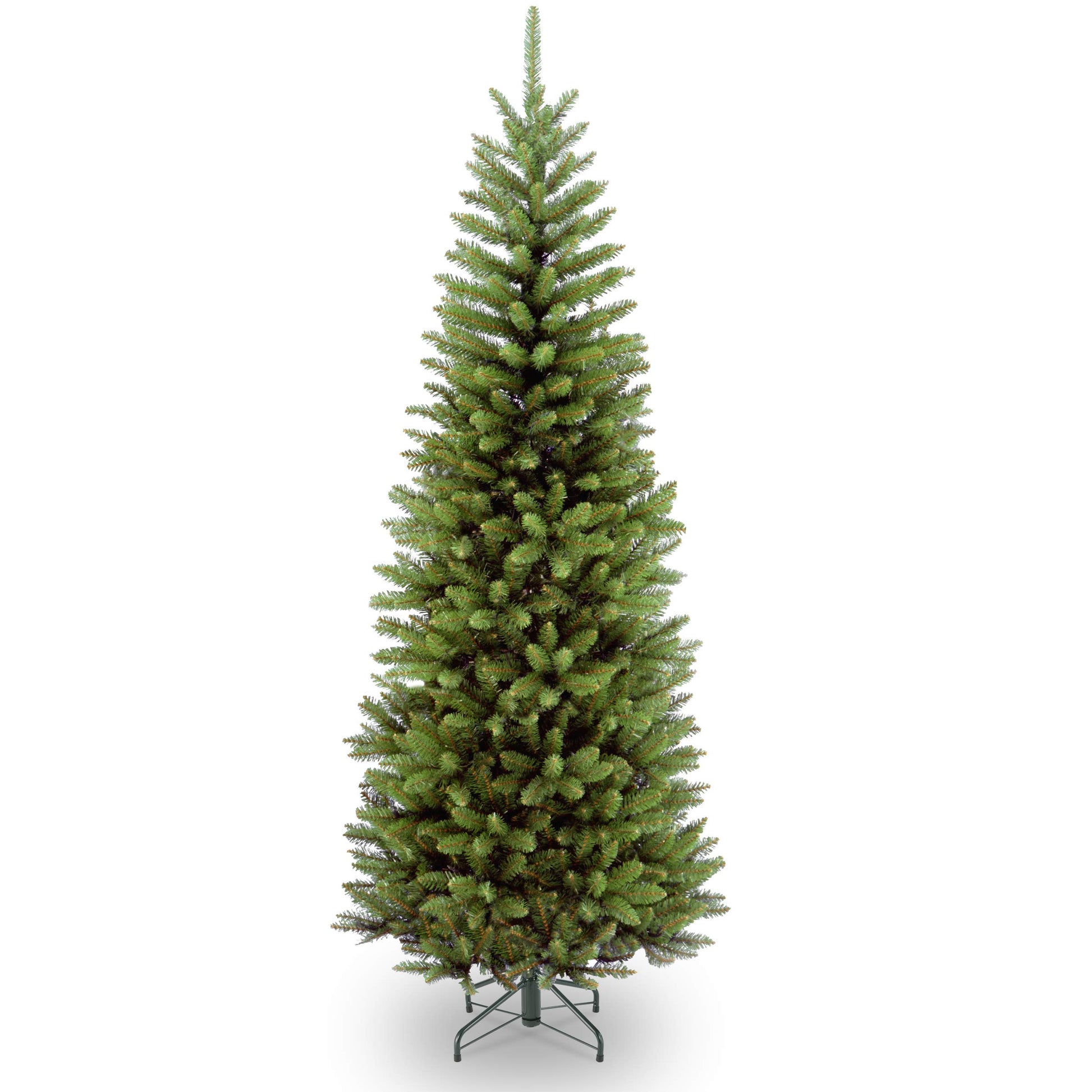 National Tree Company 6 ft Unlit Kingswood Fir Slim Artificial Christmas Tree, 629 Tips, Includes Stand, Green - Medaid International