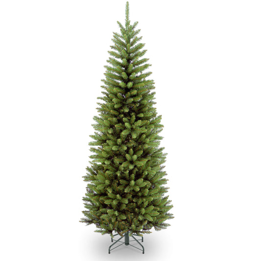 National Tree Company 6 ft Unlit Kingswood Fir Slim Artificial Christmas Tree, 629 Tips, Includes Stand, Green - Medaid International