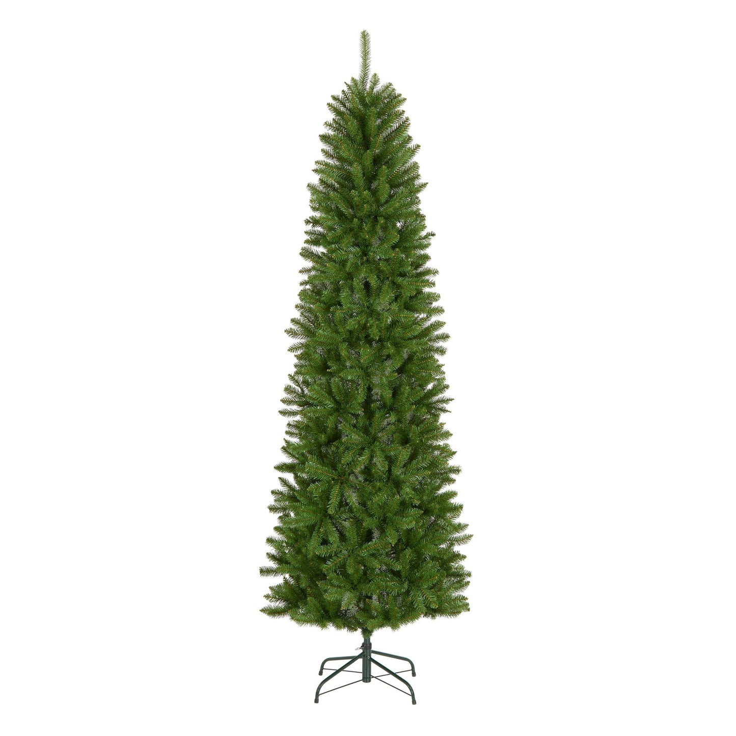 National Tree Company 7.5 ft Unlit Kingswood Fir Slim Artificial Christmas Tree, 1,075 Tips, Includes Stand, Green - Medaid International