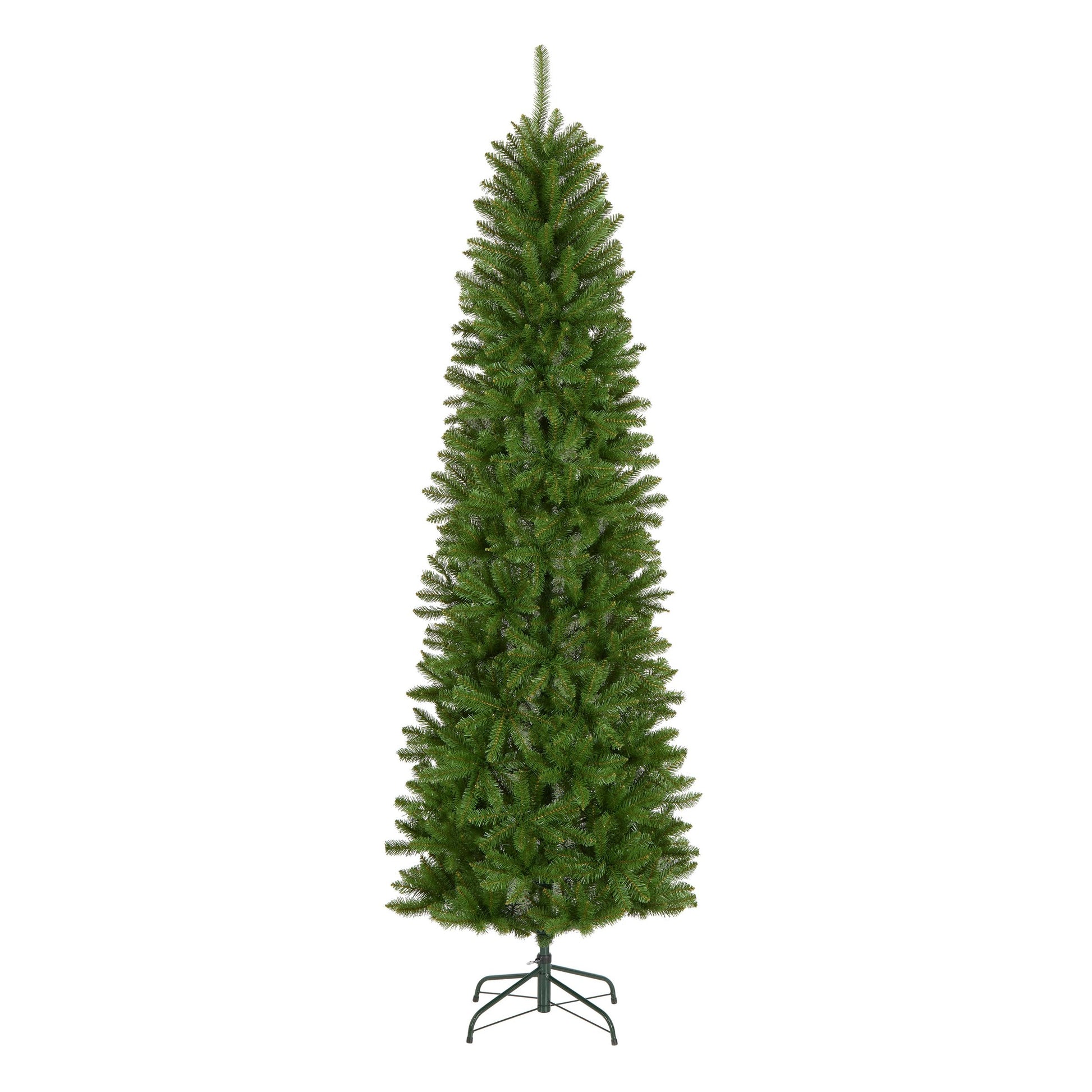 National Tree Company 7.5 ft Unlit Kingswood Fir Slim Artificial Christmas Tree, 1,075 Tips, Includes Stand, Green - Medaid International