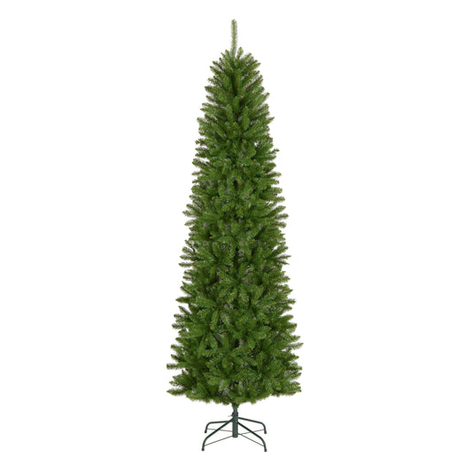 National Tree Company 7.5 ft Unlit Kingswood Fir Slim Artificial Christmas Tree, 1,075 Tips, Includes Stand, Green - Medaid International