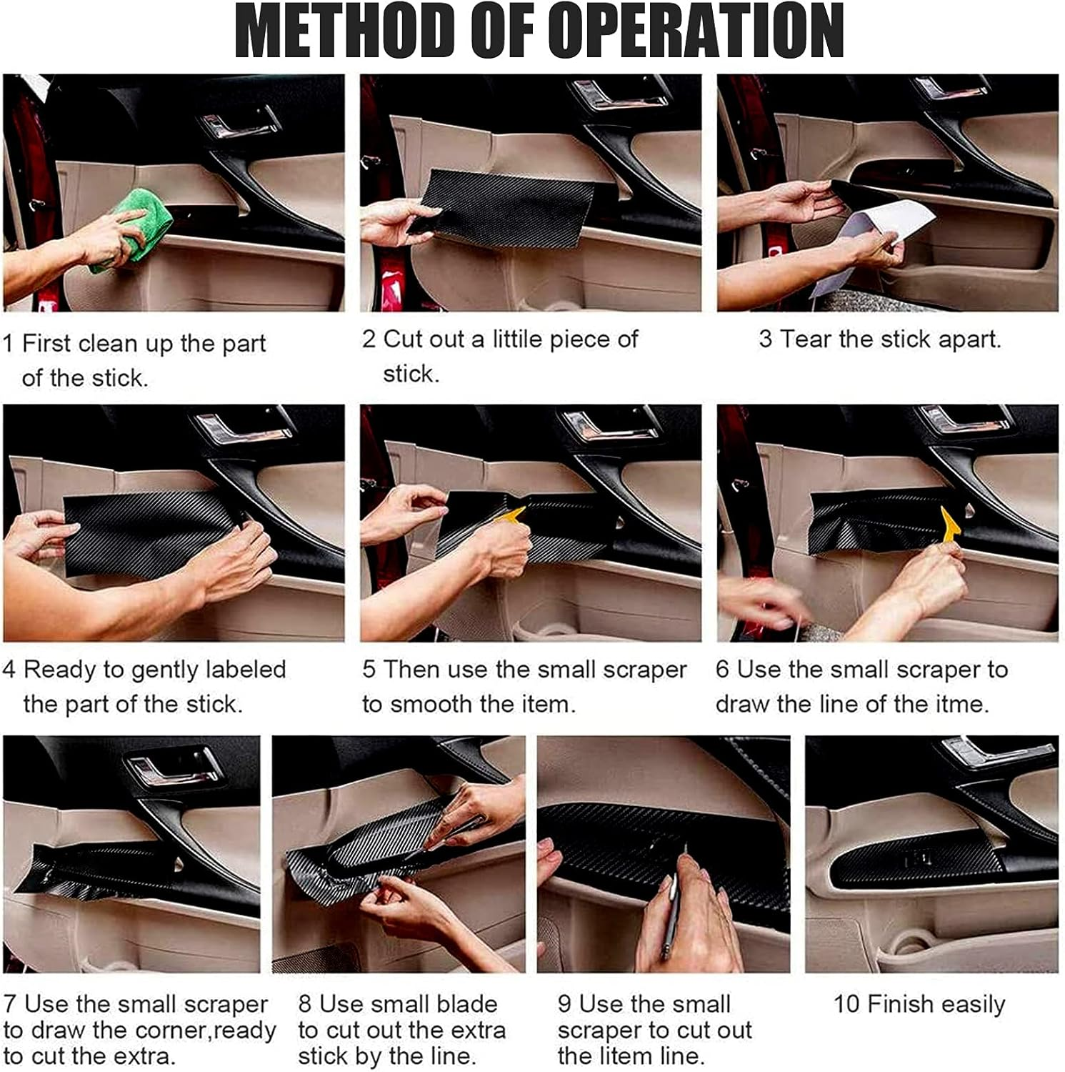 7D Carbon Fiber Vinyl Wrap, Self Adhesive Film, Waterproof Wrap Roll - Medaid International