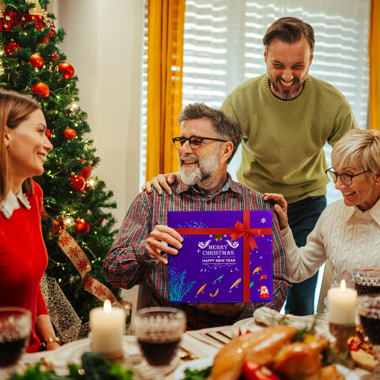 Fishing Advent Calendar 2025 - Christmas Countdown 24 Days Fishing Lures Gifts Set for Adult Men Teen Boys, Xmas Holiday Surprise Gift Advent Calendar - Medaid International