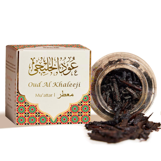 Oud Al Khaleeji Muattar Bakhoor by Dukhni | 1 jar X 40 Grams | Arabic Bakhoor Incense | Aromatic Wood Chips | Deep Oud Blend | Perfect for Prayer Time | Ramadan & Eid Gifts - Medaid International