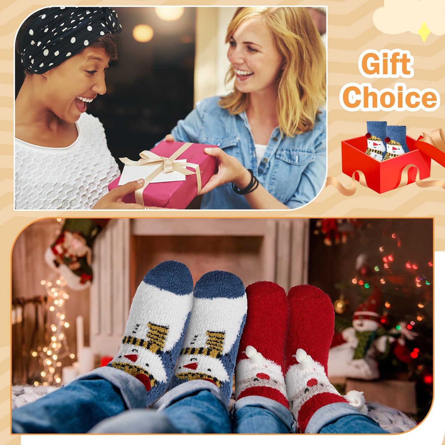 Chuarry 20 Pairs Women Fuzzy Socks Bulk Winter Fluffy Warm Sleeping Cozy Slipper Socks with Grips for Woman Christmas Gifts - Medaid International