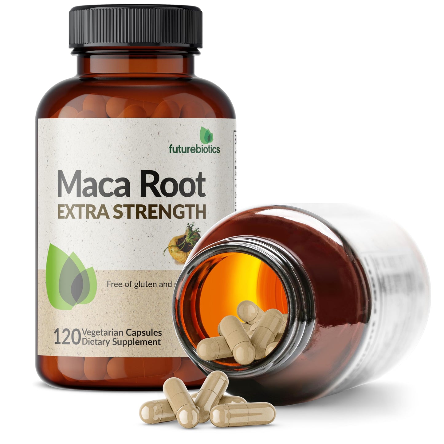 Futurebiotics Maca Root Extra Strength Supports Energy, Stamina & Reproductive Health, Non-GMO, 120 Vegetarian Capsules - Medaid International
