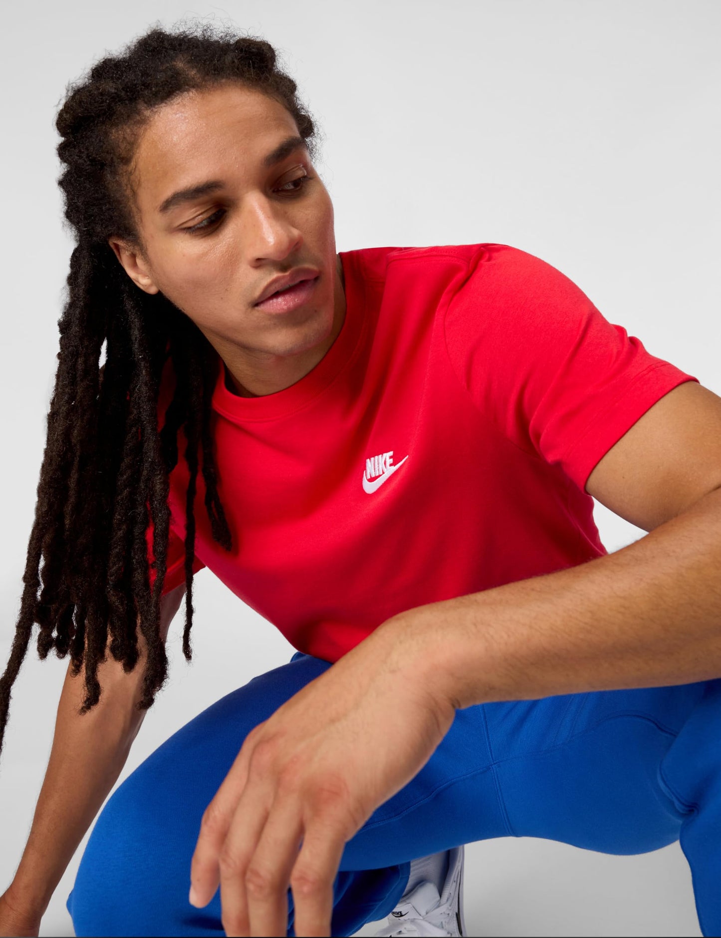 Nike Men's Sportswear Club T-Shirt, University Red/White, Medium - Medaid International