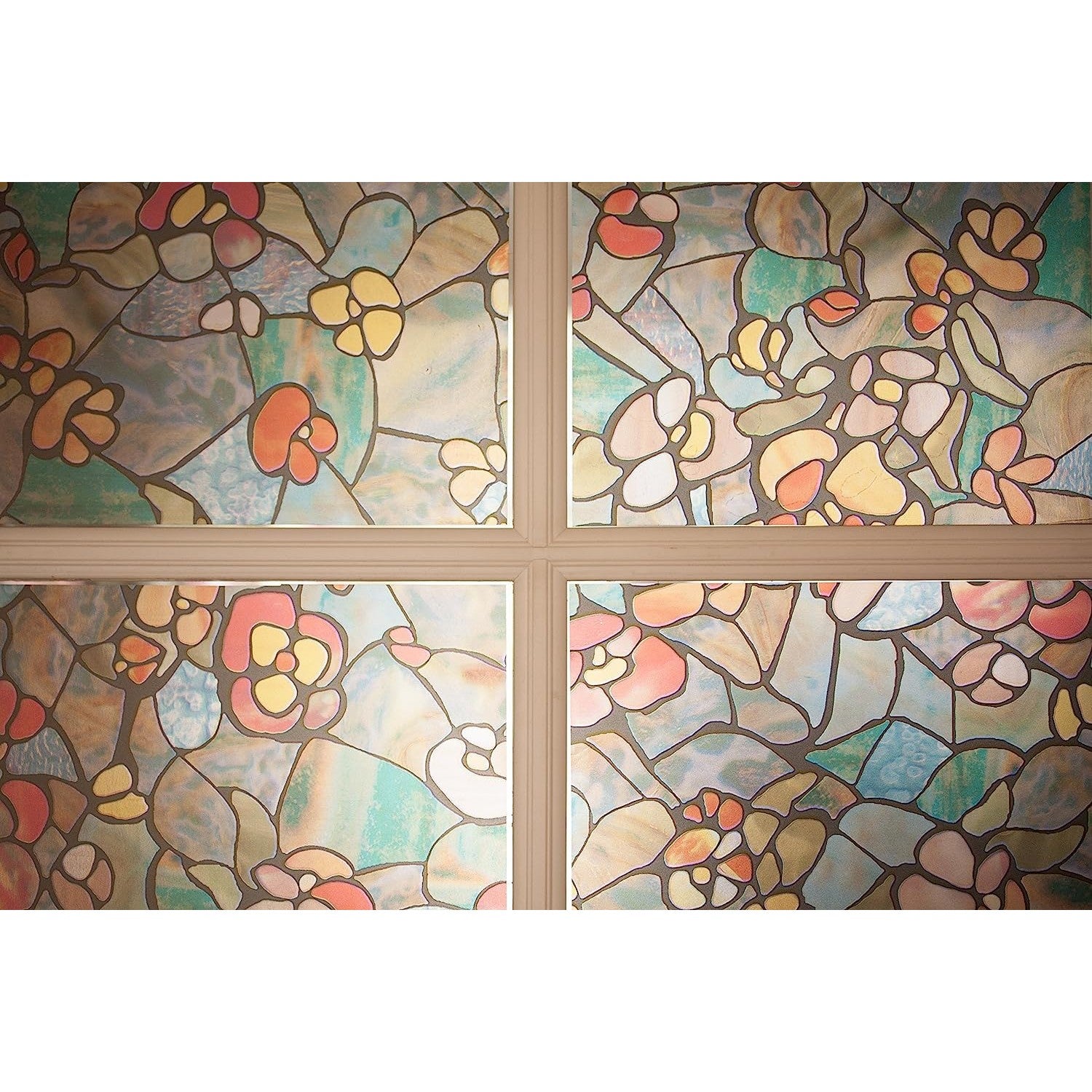 d-c-fix 346-0431 Self-Adhesive Privacy Glass Window Film, Venetian Garden, 17" x 78" Roll, - Medaid International