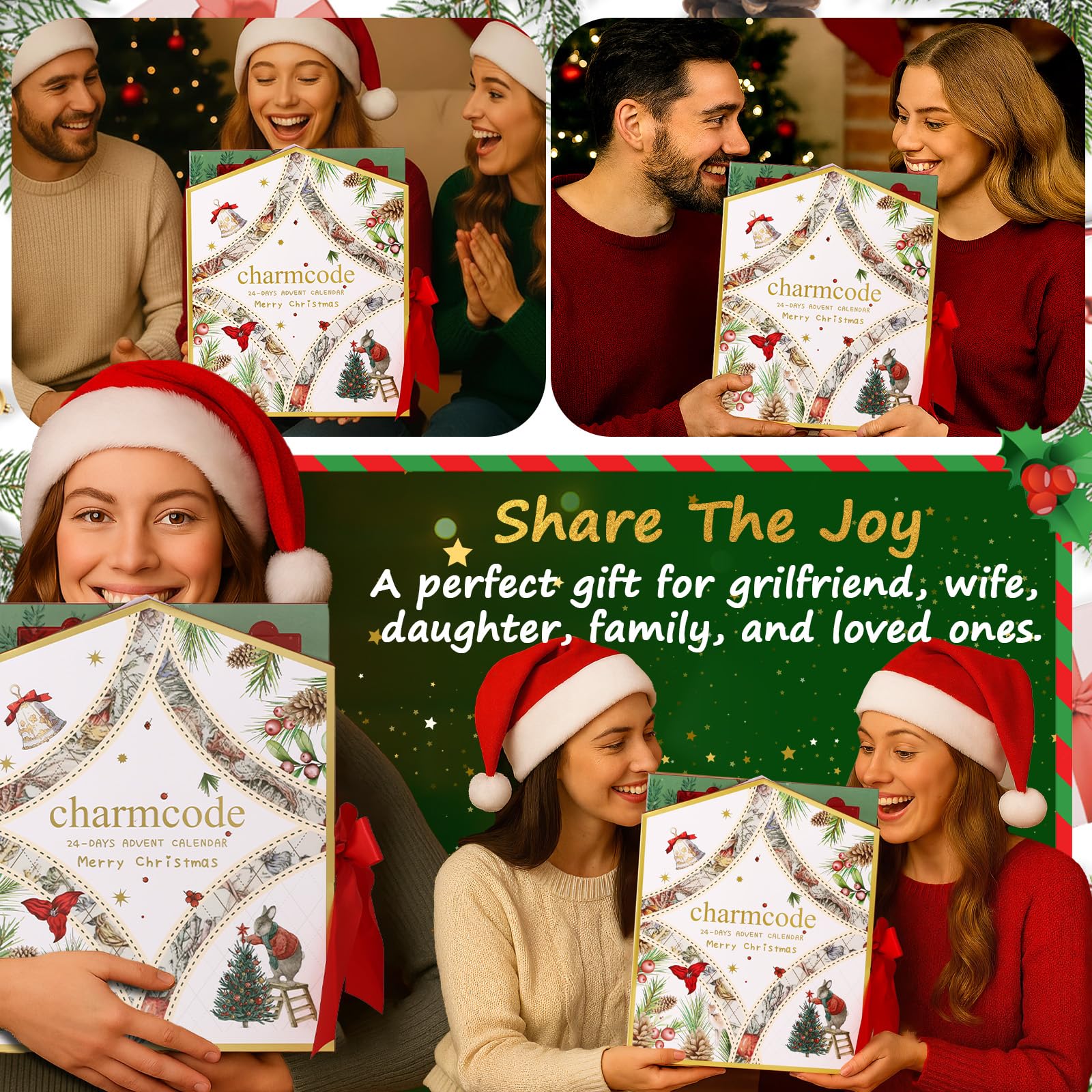 CHARMCODE Makeup Advent Calendar 2025, 24 Days Christmas Countdown Calendar Gift Set for Adult Women Teen Girls, Xmas Holiday Beauty & Cosmetic Surprise Make up Kit for Women Full Kit - Medaid International