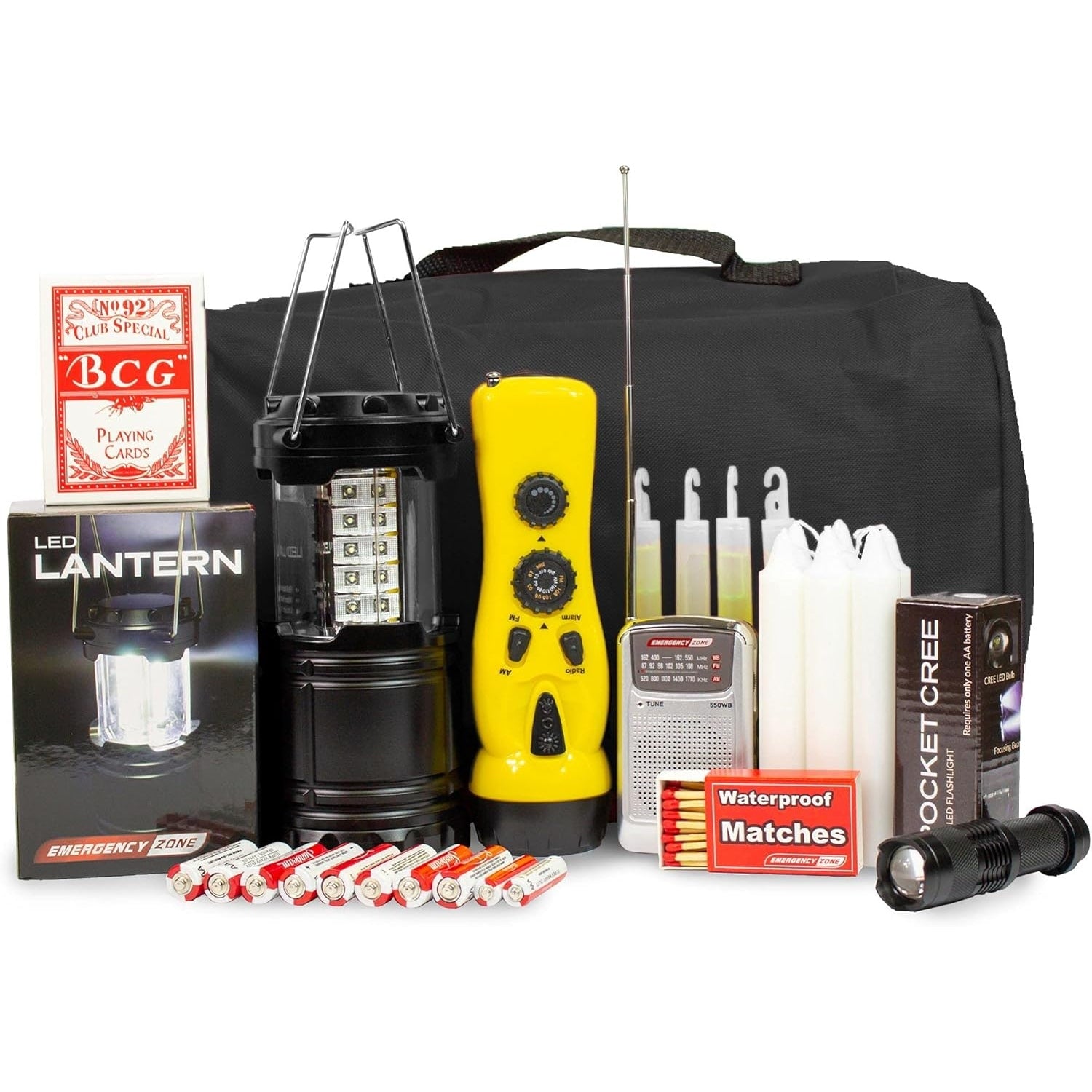 Emergency Zone Power Outage Emergency Kit - Items to Provide Light in Durable Nylon Pouch - Medaid International