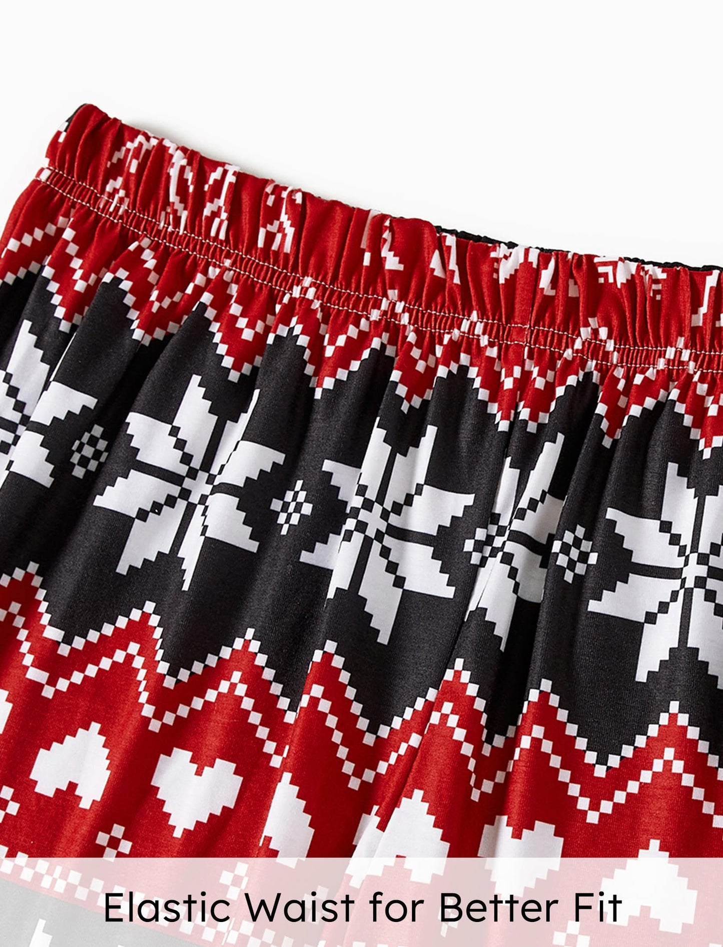 PATPAT Christmas Family Matching Pajamas, Red Black Reindeer, Kids, 9-10 Years - Medaid International