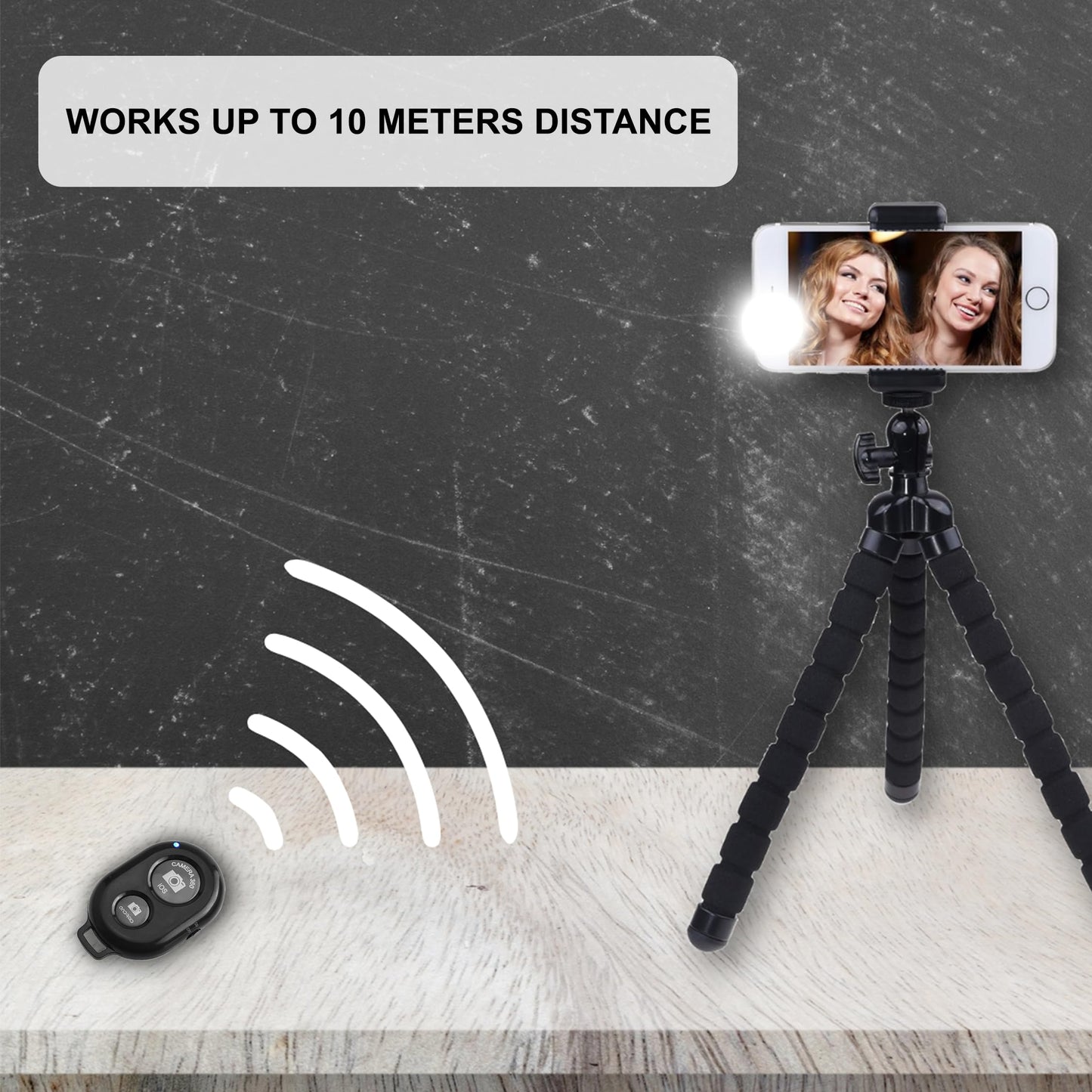 CamKix Camera Shutter Remote Control with Bluetooth Wireless Technology - Create Amazing Photos and Videos Hands-Free - Works with Most Smartphones and Tablets (iOS and Android) - Medaid International