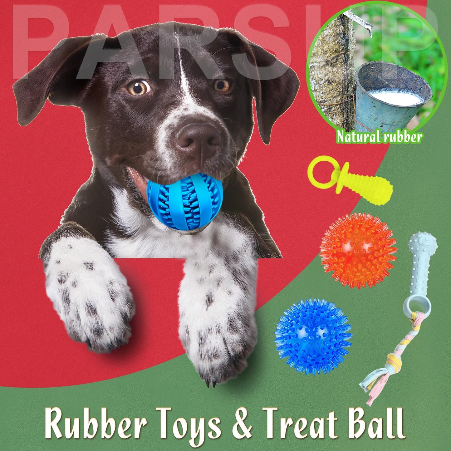 Dog Advent Calendar, 24 Days Pet Toy Christmas Countdown Calendar with Chew Ropes Toys Squeaky Balls Teething Toys for Xmas Small Puppy Terrier - Medaid International