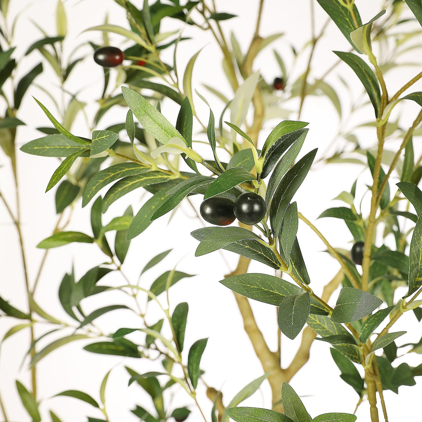 PHYTREE Faux Olive Tree 7FT, Olive Trees Artificial Indoor, Large Fake Tree with Realistic Leaves Branches and Lifelike Fruits for Home Office Living Room Decor - Medaid International