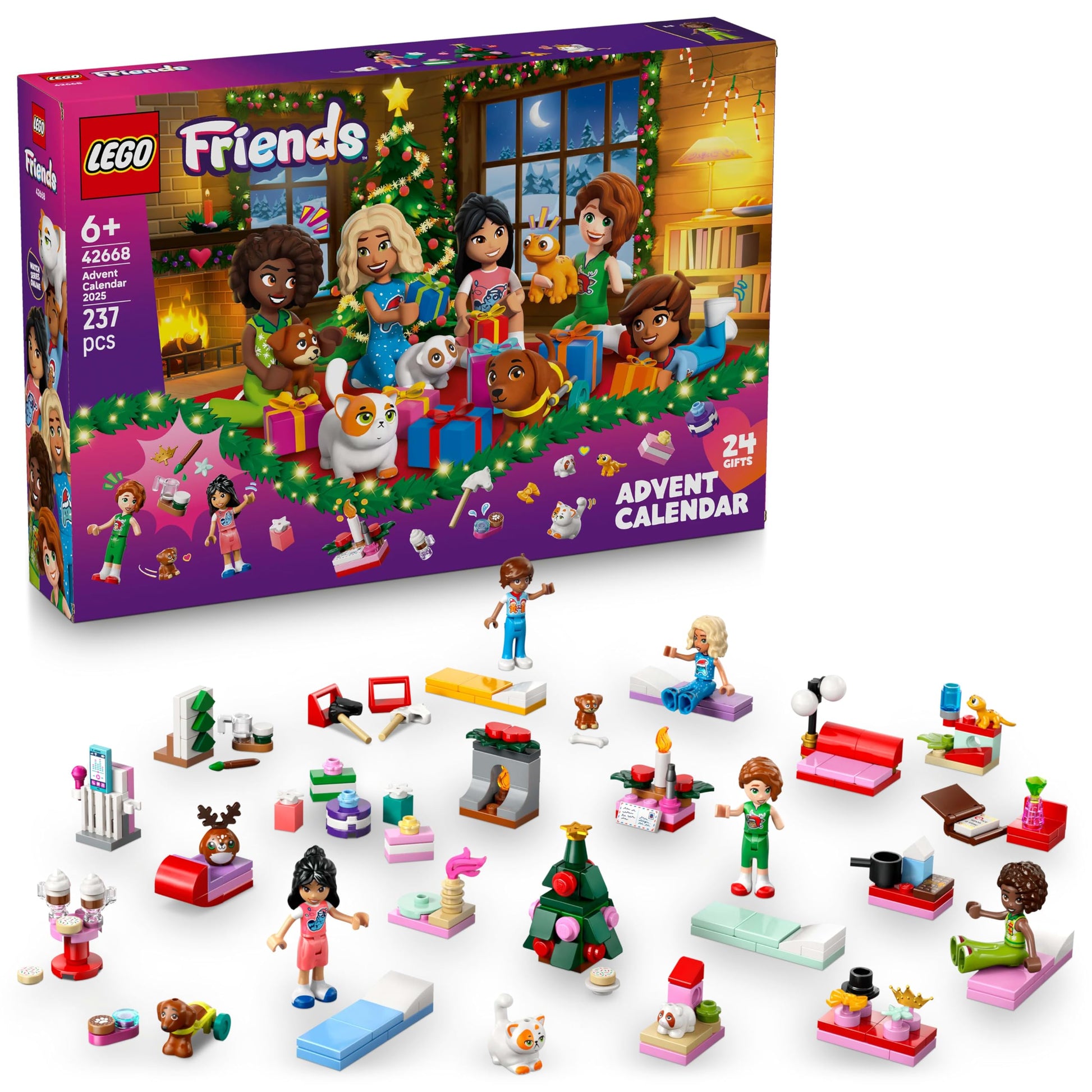 Lego 42668 Friends Advent Calendar 2025 Toy Birthday Present Blocks Educational Girls Boys Children 6 7 8 9 Years Old Vehicles Cars Disney Merchandise Christmas - Medaid International